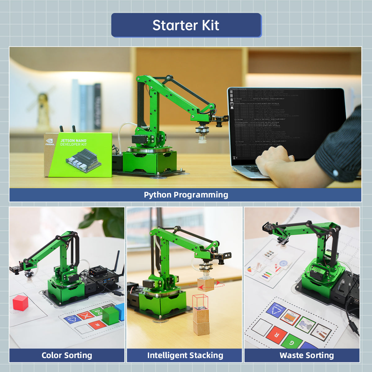 Hiwonder JetMax JETSON NANO Robot Arm ROS Open Source Vision Recognition Programmable Robot Hiwonder JetMax JETSON NANO Robot Arm ROS Open Source Vision Recognition Programmable Robot